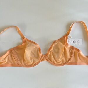 CUUP The Plunge Bra - Mesh, Coral - 36E(DD)